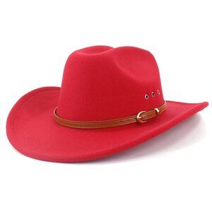 7522 Cowboy Hat For Women And Men Felt Wide Brim Classic Outdoor Fedora